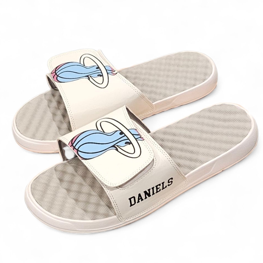 Islide Miami Heat Original Vice Logo Sandals Daniels Size 12
